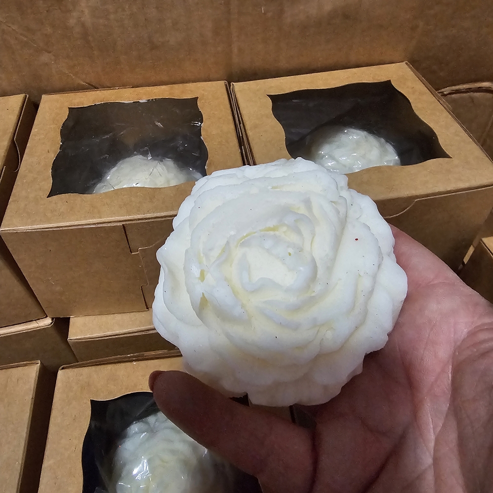 White Rose-Shaped Candles Soy Wax